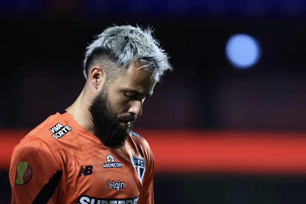 Jandrei durante partida contra o Guarani no estadio Morumbi pelo campeonato Paulista 2025. Foto: Marcello Zambrana/AGIF