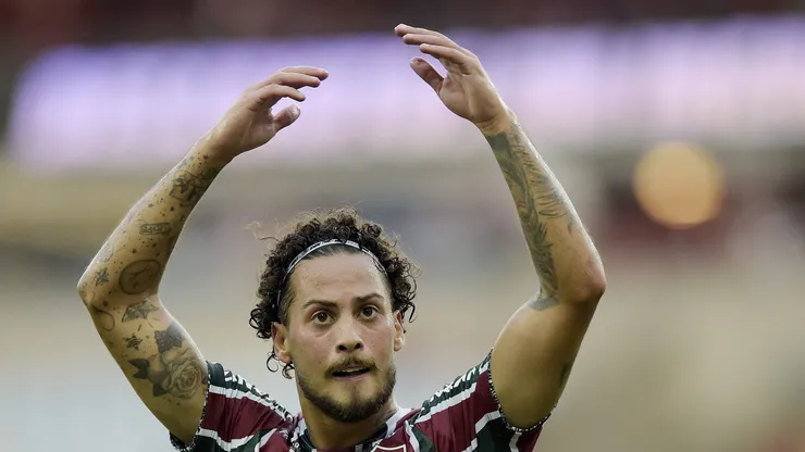 Guga jogador do Fluminense durante partida. Foto: Alexandre Loureiro/AGIF