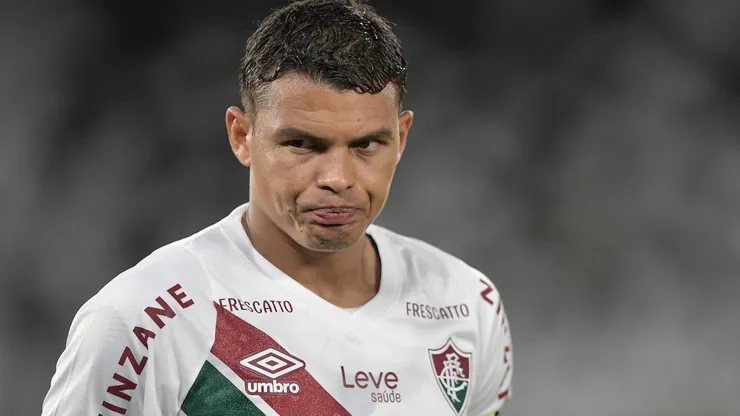 Thiago Silva jogador do Fluminense durante partida contra o Botafogo no estadio Engenhao pelo campeonato Carioca 2025. Foto: Thiago Ribeiro/AGIF