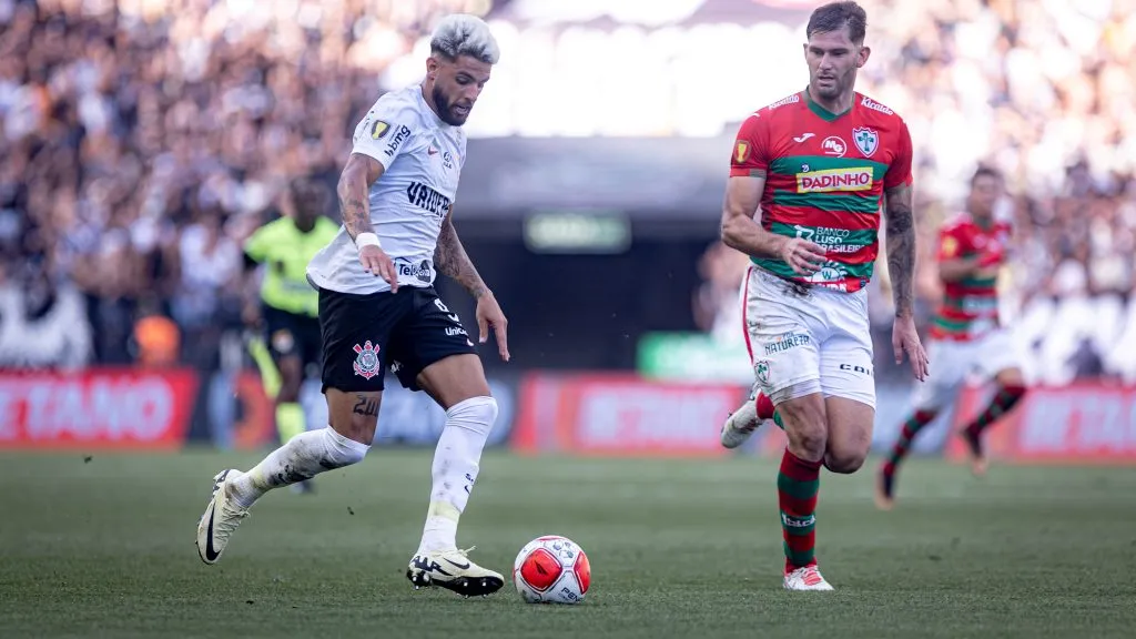 Yuri Alberto jogador do Corinthians durante partida contra o Portuguesa no estadio Arena Corinthians pelo campeonato Paulista 2024. Foto: Leonardo Lima/AGIF