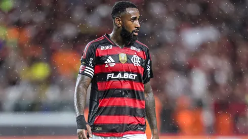 Gerson jogador do Flamengo durante partida. Foto: Fernando Torres/AGIF
