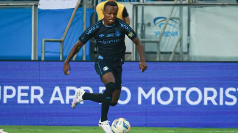 Nathan Fernandes durante partida contra o Novo Hamburgo no estadio Arena do Gremio pelo campeonato Gaucho 2024. Foto: Maxi Franzoi/AGIF