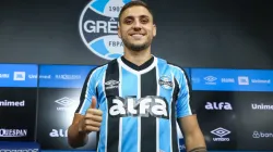Camilo Reijers é apresentado pelo Grêmio. Foto: Lucas Uebel / Grêmio