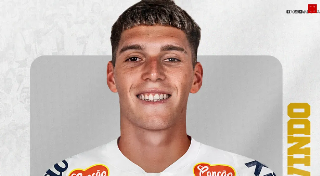 Benjamín Rollheiser foi anunciado pelo Santos • Foto: Divulgação/ Santos