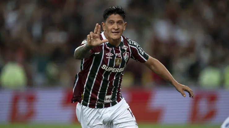 RJ - RIO DE JANEIRO - 22/11/2024 - BRASILEIRO A 2024, FLUMINENSE X FORTALEZA - German Cano jogador do Fluminense comemora seu gol durante partida contra o Fortaleza no estadio Maracana pelo campeonato Brasileiro A 2024. Foto: Jorge Rodrigues/AGIF
