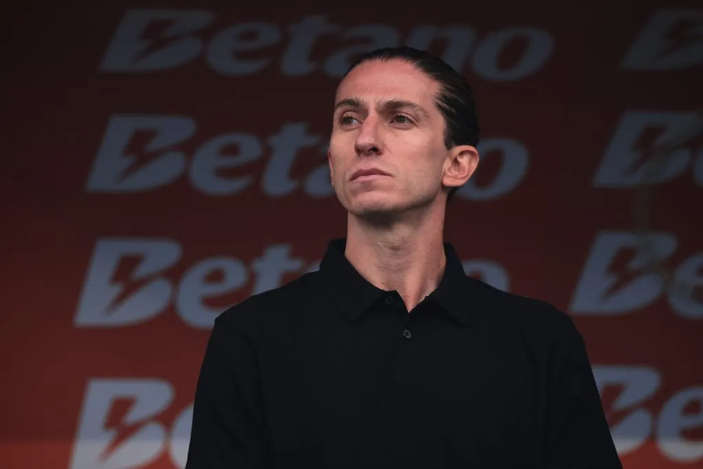 Filipe Luís técnico do Flamengo durante partida contra o Corinthians no estádio Arena Corinthians pelo campeonato Copa Do Brasil 2024. Foto: Ettore Chiereguini/AGIF