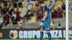 Léo Jardim, goleiro do Vasco, contra o Flamengo em rodada do Campeonato Carioca. Foto: Thiago Ribeiro / AGIF