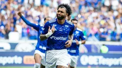 Gabigol jogador do Cruzeiro comemora seu gol durante partida contra o America-MG no estadio Mineirao pelo campeonato Mineiro 2025. Foto: Fernando Moreno/AGIF