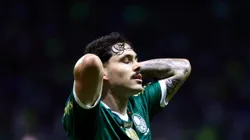 Maurício jogador do Palmeiras lamenta durante partida contra o Grêmio no estádio Arena Allianz Parque pelo campeonato Brasileiro A 2024. Foto: Marcello Zambrana/AGIF