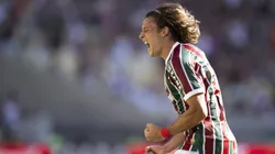Canobbio, jogador do Fluminense comemora seu primeiro gol com a camisa tricolor durante partida contra o Nova Iguacu no Maracana pelo campeonato Carioca