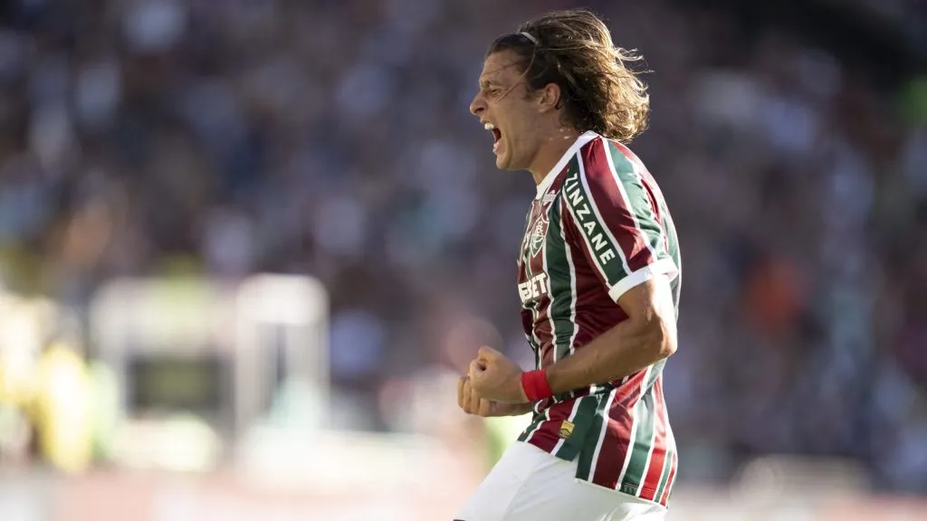 Canobbio comemora gol pelo Fluminense. Foto: Jorge Rodrigues/AGIF