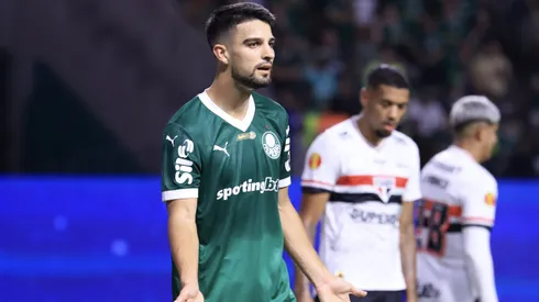 Flaco Lopez, do Palmeiras, durante partida contra o São Paulo no Allianz Parque pelo Campeonato Paulista 2025. Foto: Marcello Zambrana / AGIF
