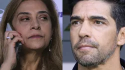 Leila Pereira e Abel Ferreira, do Palmeiras. Fotos: Ettore Chiereguini e Marcello Zambrana/AGIF