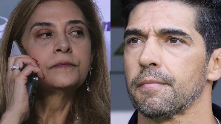 Leila Pereira e Abel Ferreira, do Palmeiras. Fotos: Ettore Chiereguini e Marcello Zambrana/AGIF