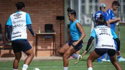 Elenco das Gurias Gremistas treinam no Complexo da Ulbra, em Canoas, em atividades da Pré-temporada 2025 e foco na estreia da Supercopa