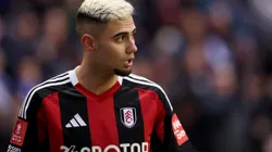 WIGAN, ENGLAND - FEBRUARY 08: Andreas Pereira of Fulham during the Emirates FA Cup Fourth Round match between Wigan Athletic and Fulham at Brick Community Stadium on February 08, 2025 in Wigan, England. (Photo by Carl Recine/Getty Images)