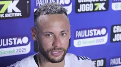 Neymar em entrevista após vitória do Santos contra o Água Santa.
