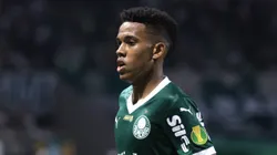 Estêvão em partida pelo Palmeiras. Foto: Marcello Zambrana/AGIF