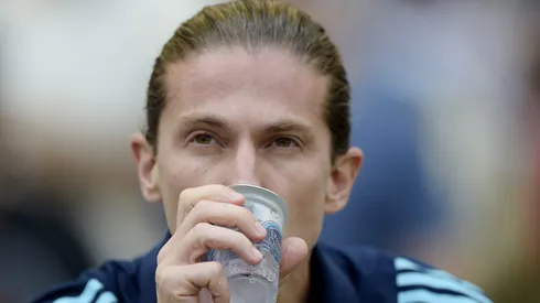 RJ - RIO DE JANEIRO - 08/02/2025 - CARIOCA 2025, FLUMINENSE X FLAMENGO - Filipe Luis tecnico do Flamengo durante partida contra o Fluminense no estadio Maracana pelo campeonato Carioca 2025.