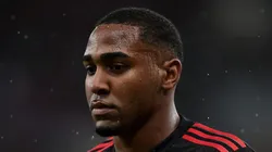 Lorran durante jogo do Fla no Maracanã.