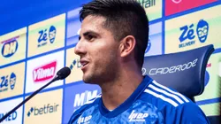 Gamarra foi apresentado - Foto: Gustavo Aleixo/Cruzeiro. Foto: Gustavo Aleixo/Cruzeiro IMPORTANTE: Imagem destinada a uso institucional e divulgação, seu uso comercial está vetado incondicionalmente por seu autor e o Cruzeiro Esporte Clube. IMPORTANT: image intended for institutional use and distribution. Commercial use is prohibited unconditionally by its author and Cruzeiro Esporte Clube.