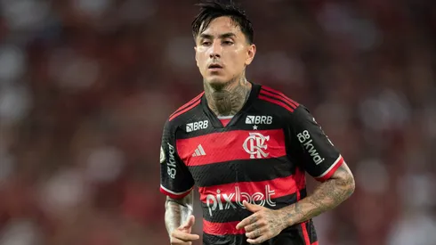 Pulgar jogador do Flamengo durante partida contra o Cuiaba. Foto: Gil Gomes/AGIF