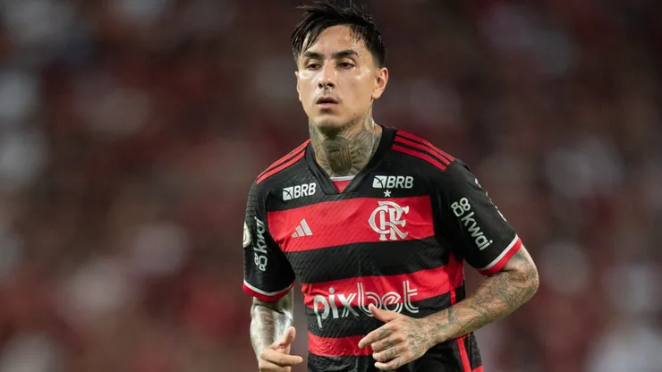 Pulgar jogador do Flamengo durante partida contra o Cuiaba. Foto: Gil Gomes/AGIF