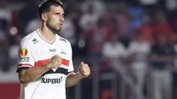 SP - SAO PAULO - 19/02/2025 - PAULISTA 2025, SAO PAULO X PONTE PRETA - Calleri jogador do Sao Paulo comemora seu gol durante partida contra o Ponte Preta no estadio Morumbi pelo campeonato Paulista 2025. Foto: Marcello Zambrana/AGIF
