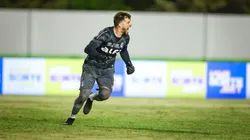 Tiago Volpi se tornou herói contra o São Raimundo, em duelo da Copa do Brasil. Foto: Lucas Uebel/Grêmio.