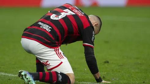 Leo Ortiz jogador do Flamengo durante partida contra o Corinthians no estádio Arena Corinthians pelo campeonato Copa Do Brasil 2024. Foto: Anderson Romão/AGIF