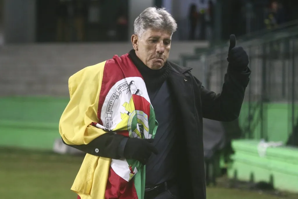 Renato Portaluppi tecnico do Gremio durante partida contra o The Strongest no estadio Couto Pereira pelo campeonato Copa Libertadores 2024. Foto: Gabriel Rosa Machado/AGIF