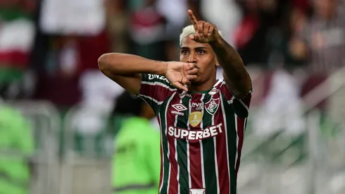 RJ - RIO DE JANEIRO - 29/05/2024 - COPA LIBERTADORES 2024, FLUMINENSE X ALIANZA LIMA - John Kennedy jogador do Fluminense comemora seu gol durante partida contra o Alianza Lima no estadio Maracana pelo campeonato Copa Libertadores 2024. Foto: Thiago Ribeiro/AGIF