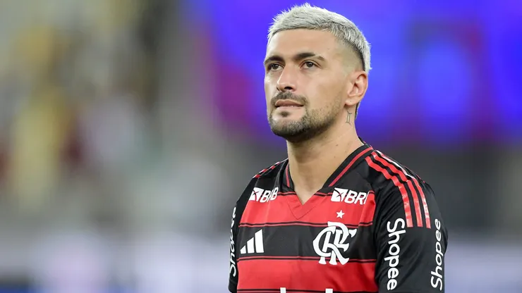 Arrascaeta jogador do Flamengo durante partida contra o Vasco. Foto: Thiago Ribeiro/AGIF