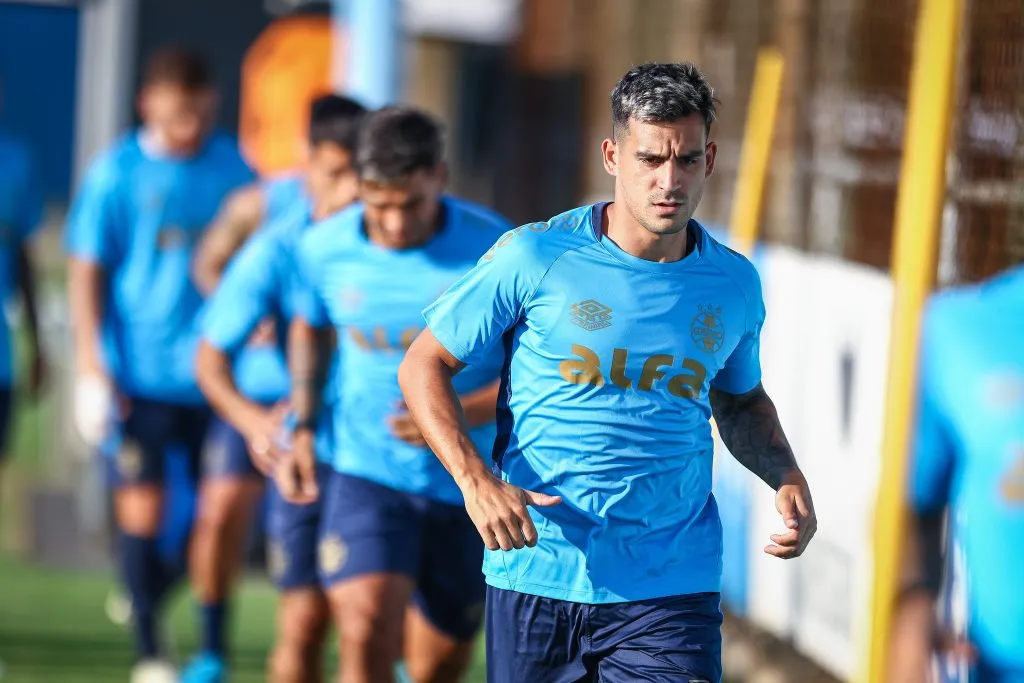 Cristaldo no Grêmio - FOTO: LUCAS UEBEL/GREMIO FBPA