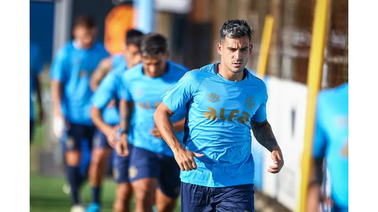 Cristaldo vai começar semifinal contra o Juventude no banco do Grêmio - FOTO: LUCAS UEBEL/GREMIO FBPA