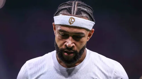 Depay, jogador do Corinthians, durante partida contra o Velo Clube no estadio Arena Corinthians pelo campeonato Paulista 2025. Foto: Marcello Zambrana/AGIF