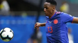 Yerry Mina, jogador do Colômbia durante partida contra o Argentina no estadio Fonte Nova pelo campeonato Copa America 2019. Foto: Thiago Calil/AGIF