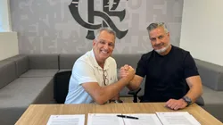 BAP e Boto no CT do Flamengo/ Foto: Flamengo