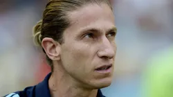 Filipe Luís durante partida entre Fluminense e Flamengo, no Maracanã, pelo Campeonato Carioca.