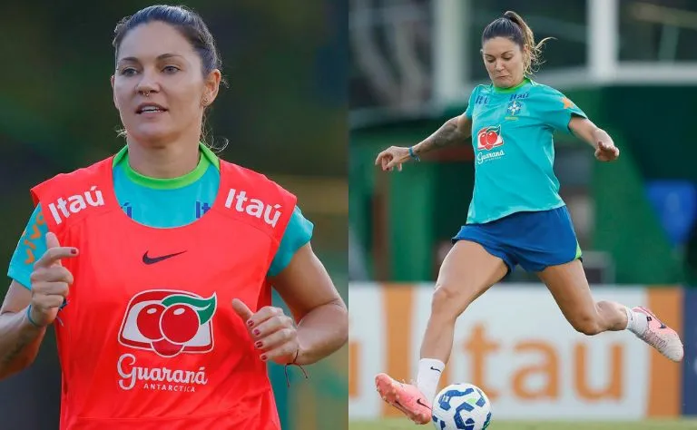 Gabi Zanotti, joia do Corinthians treina com as convocadas da Seleção e está preparada para estrelar nos amistosos. Foto: Rafael Ribeiro/CBF