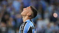 Monsalve, jogador do Grêmio, lamenta durante partida contra o Juventude no estádio Arena do Grêmio