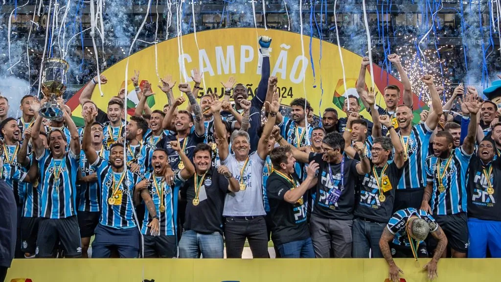 Grêmio campeão Gaúcho em 2024. Foto: Liamara Polli/AGIF