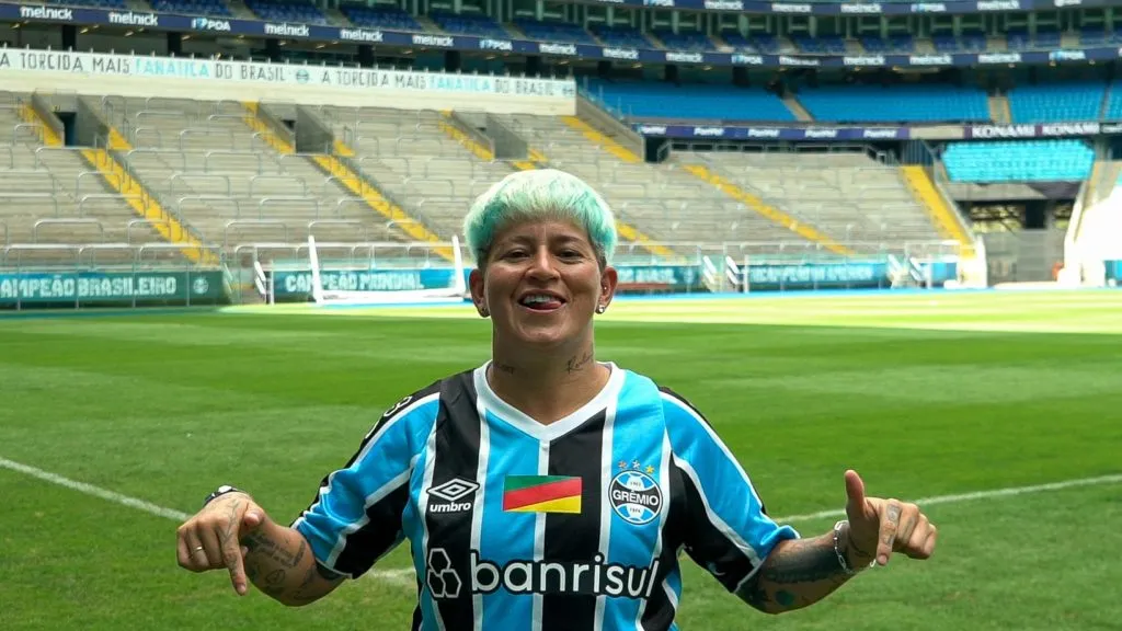 Yami, é uma das apostas do Imortal para fortalecer o elenco das Gurias Gremistas para temporada 2025. Foto: Guilherme Testa / Grêmio TV