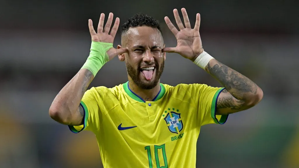 Neymar em partida pela Seleção Brasileira. Foto: Pedro Vilela/Getty Images