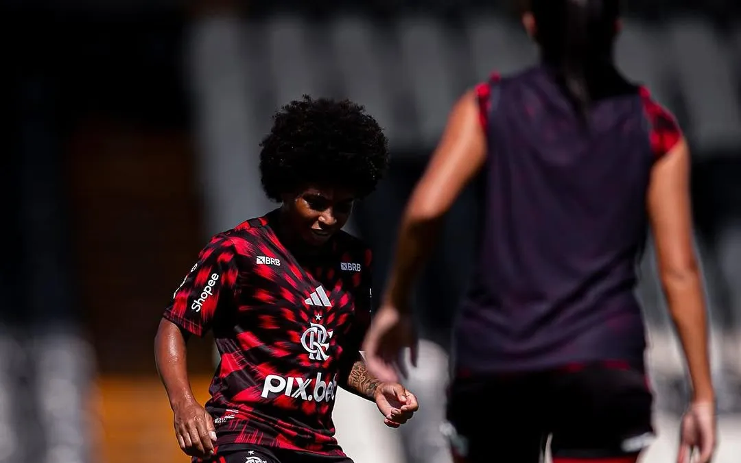 Meninas da Gávea treinam forte para duelo nesta quarta contra o Pérolas Negra pela Copa Rio. Foto: Paula Reis/Flamengo