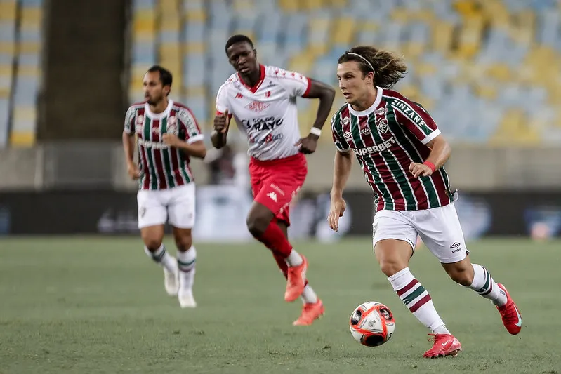 Canobbio durante a partida contra o Bangu, pelo Cariocão. Foto: Lucas Merçon/Fluminense FC