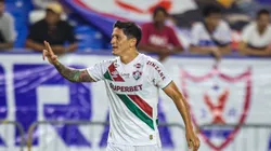 German Cano, jogador do Fluminense comemora seu gol durante partida contra o Aguia de Maraba no estadio Mangueirao pelo campeonato Copa Do Brasil 2025. Foto: Fernando Torres/AGIF