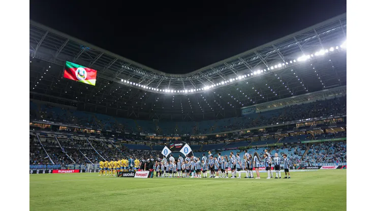 Vista geral do estádio Arena do Grêmio para partida entre Grêmio e Pelotas pelo campeonato Gaúcho 2025. Foto: Maxi Franzoi/AGIF