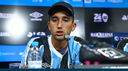 Olivera em entrevista coletiva no Grêmio (FOTO: LUCAS UEBEL/GREMIO FBPA)