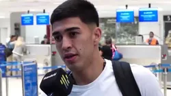 Ruben Lezacano em entrevista no embarque rumo ao Brasil para assinar com o Flu